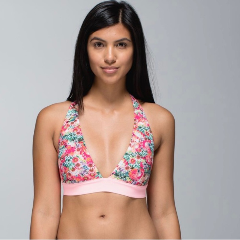 lululemon athletica Floral Pink Sports Bra